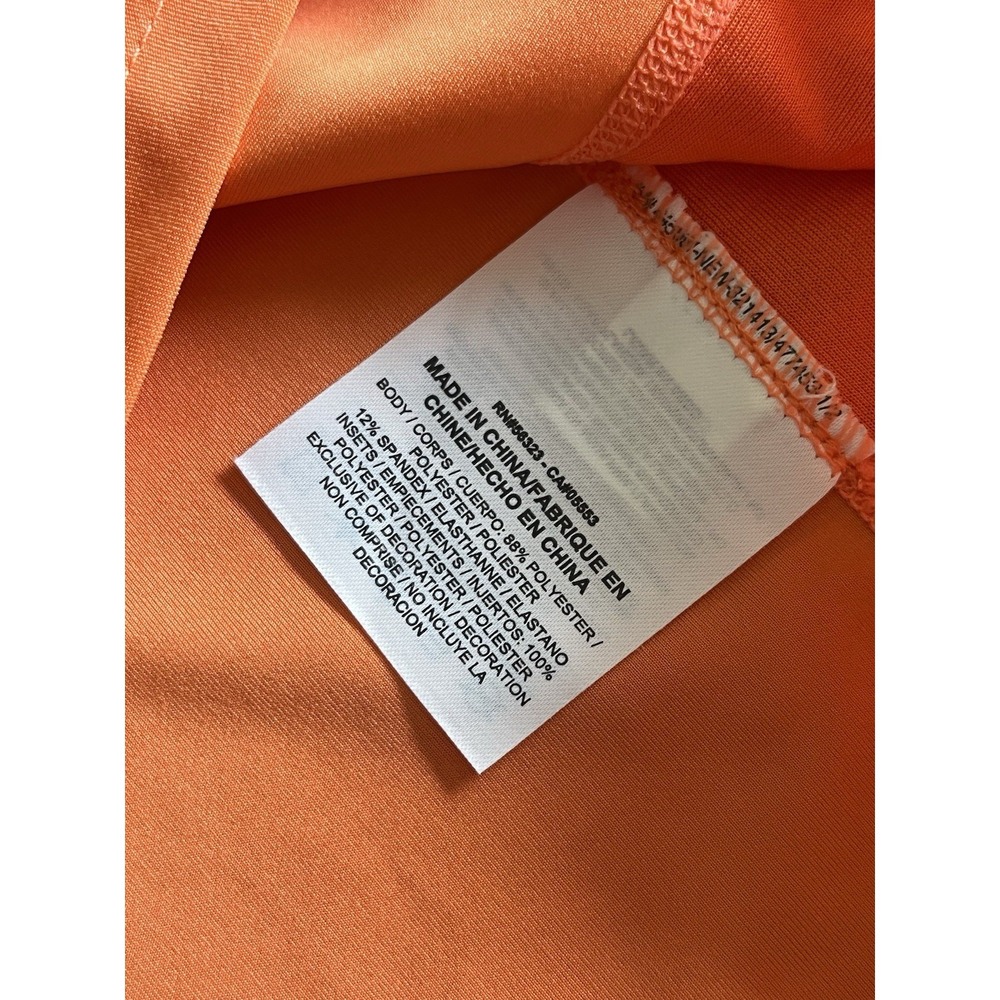 Nike Shirt Mens Sz M Orange Gray Dri-Fit Short Sleeve Crew Neck Gym T-Shirt Run - Picture 6 of 11